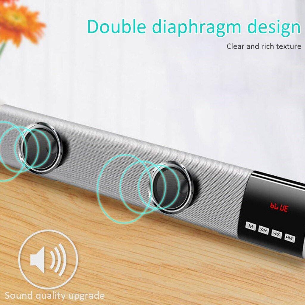 All in one Multifunctional Bluetooth Dual Speakers Soundbar with FM/AUX/USB/SDCARD function