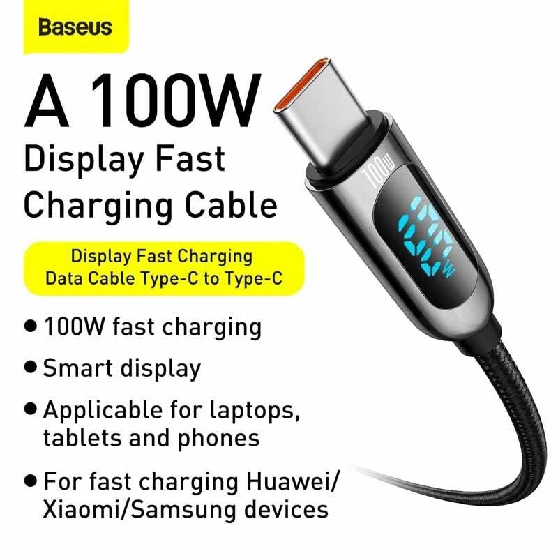 Baseus 100W Fast Charging Display USB C Type C Cable