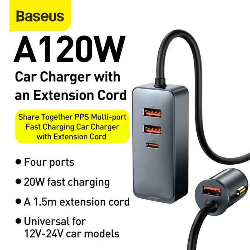 Baseus 120W QC3.0 USB PD3.0 Type C Car Charger