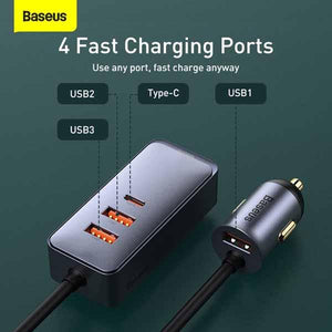 Baseus 120W QC3.0 USB PD3.0 Type C Car Charger