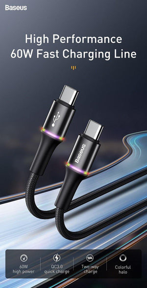 Baseus 60W USB Type C To Type C Fast Charging Cable