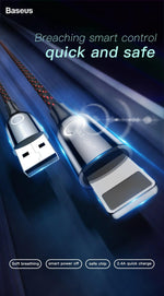 Baseus C-shaped Light Intelligent Auto Off Type C/ Lightning Cable