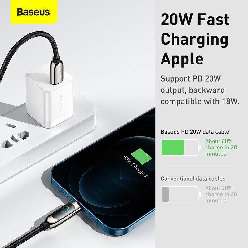 Baseus PD 20W Fast Charging Display USB Type C Lightning Cable