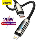 Baseus PD 20W Fast Charging Display USB Type C Lightning Cable