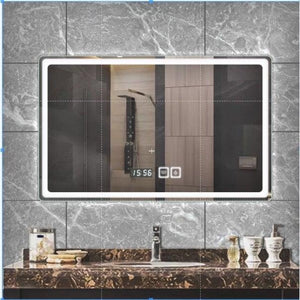 Bathroom intelligent anti fog led smart mirror