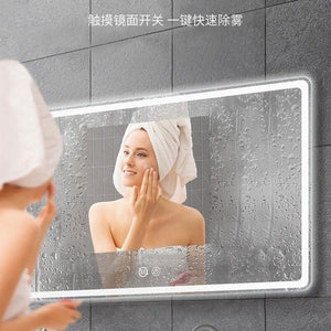 Bathroom intelligent anti fog led smart mirror