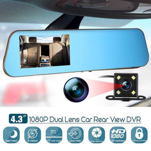 Car Rear Mirror Full HD Recorder (Front + Rear)