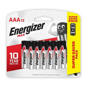 Energizer MAX Alkaline Battery, AA / AAA, Bundle Of 12 Pieces