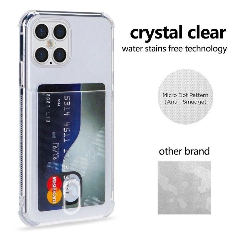 IPhone 13 Pro Max/ 12 Pro Max ShockProof Clear Case With Card Slot