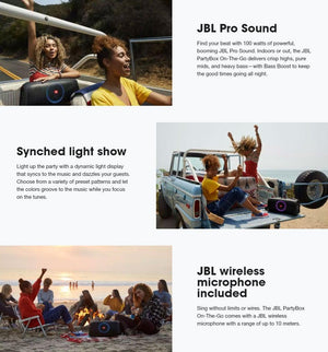 JBL PartyBox On The Go Portable Bluetooth Karaoke Speaker