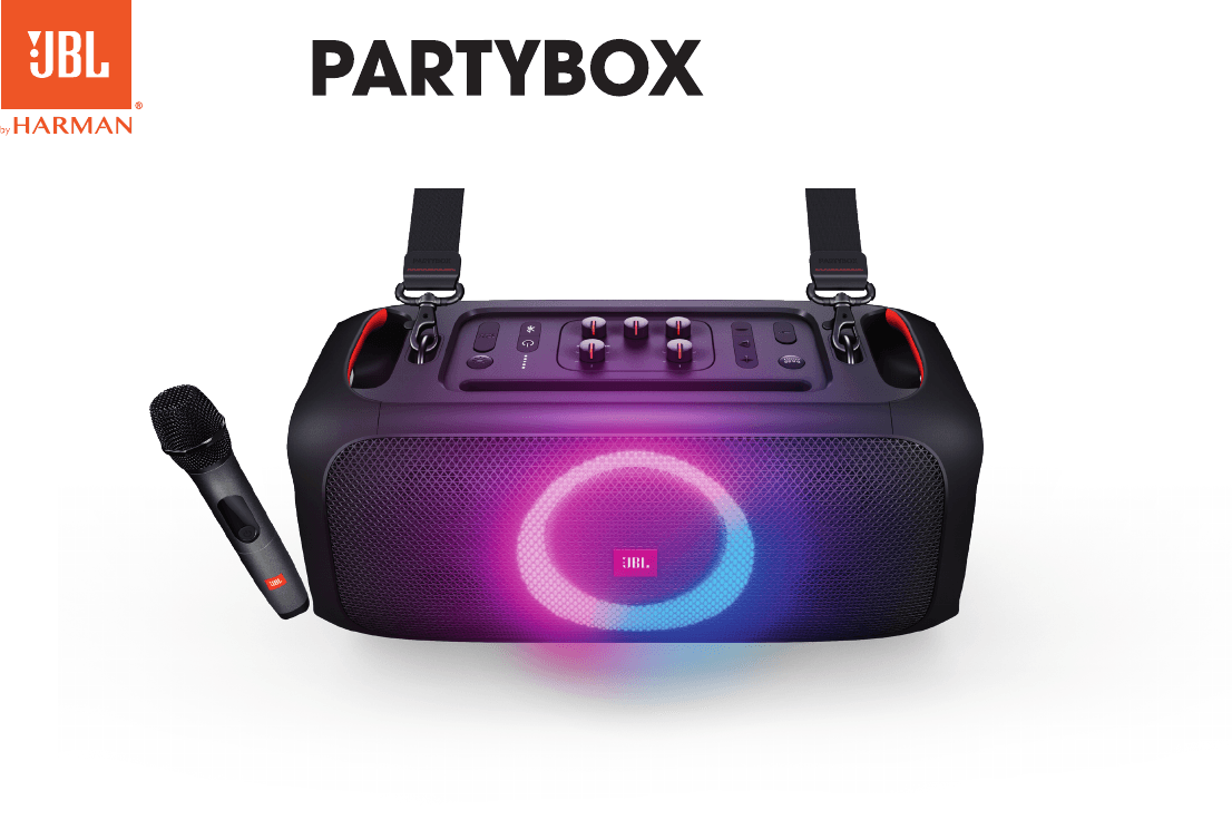 JBL PartyBox On The Go Portable Bluetooth Karaoke Speaker