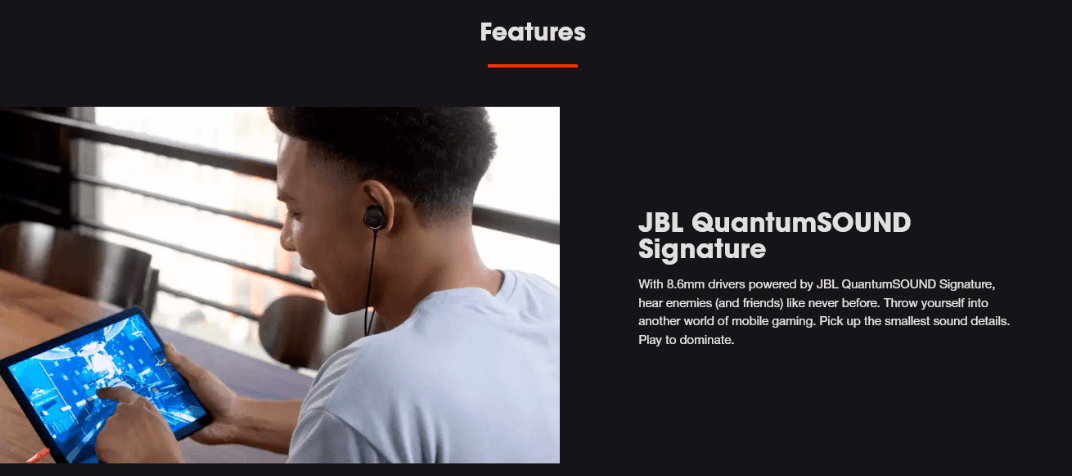 JBL Quantum 50 Wired In Ear Gaming Headset