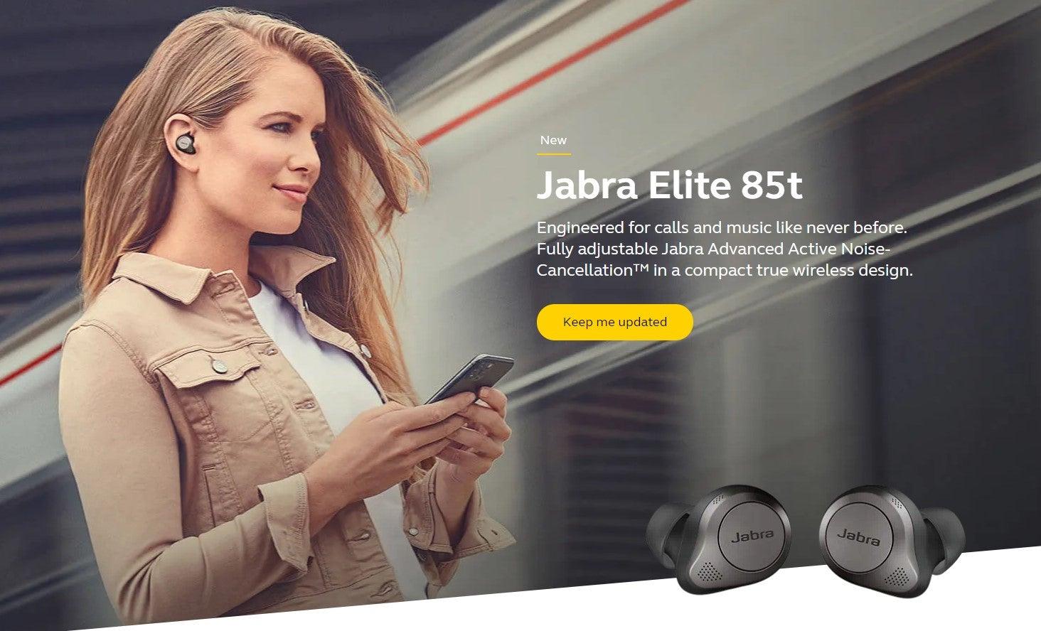 Jabra Elite 85T True Wireless Active Noise Cancellation Earbuds with 6 built-in mics