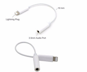 Lightning to 3.5mm Jack Adapter(Support latest iOS)