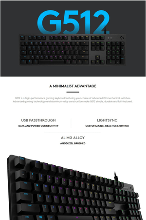 Logitech G512 Carbon RGB Mechanical Gaming Keyboard