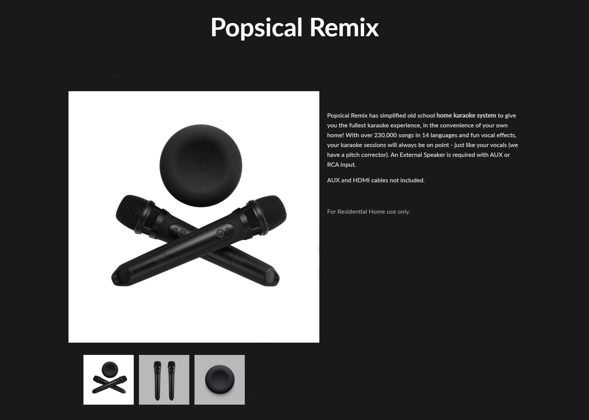 Popsical Remix Home Karaoke System