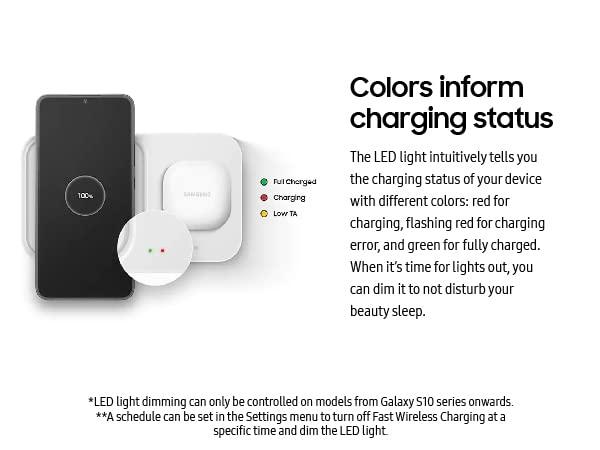 Samsung 15W Wireless Charger Duo with 25W PD Adapter & Type C Cable