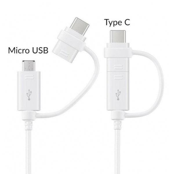 Samsung 2 in 1 USB Micro USB Type C Fast Charging Cable