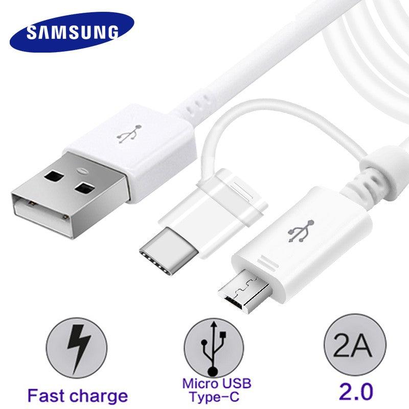 Samsung 2 in 1 USB Micro USB Type C Fast Charging Cable