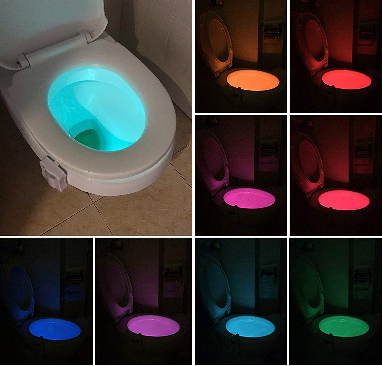 Smart Motion Sensor 8 Color LED Toilet Seat Night