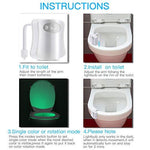 Smart Motion Sensor 8 Color LED Toilet Seat Night