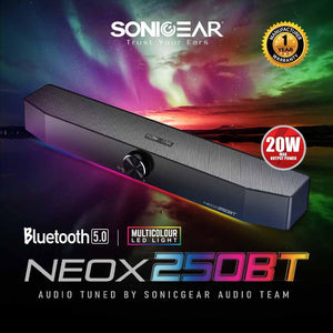 SonicGear Neox 250BT Bluetooth Sound Bar with RGB Effects