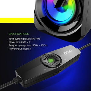 SonicGear Titan 2 Portable 2.0 Speaker with RGB Light Effect