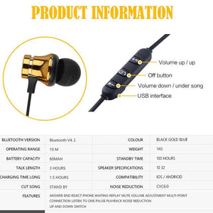 Sports Bluetooth Magnetic Earphones with Control Talk