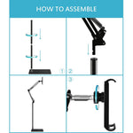 Universal Adjustable Mobile Tablet Floor Stand Holder