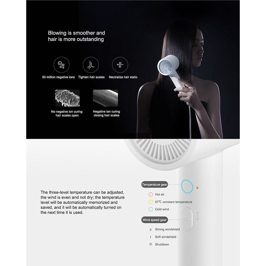 Xiaomi H100/H300 Ionic 1600W Hair Dryer