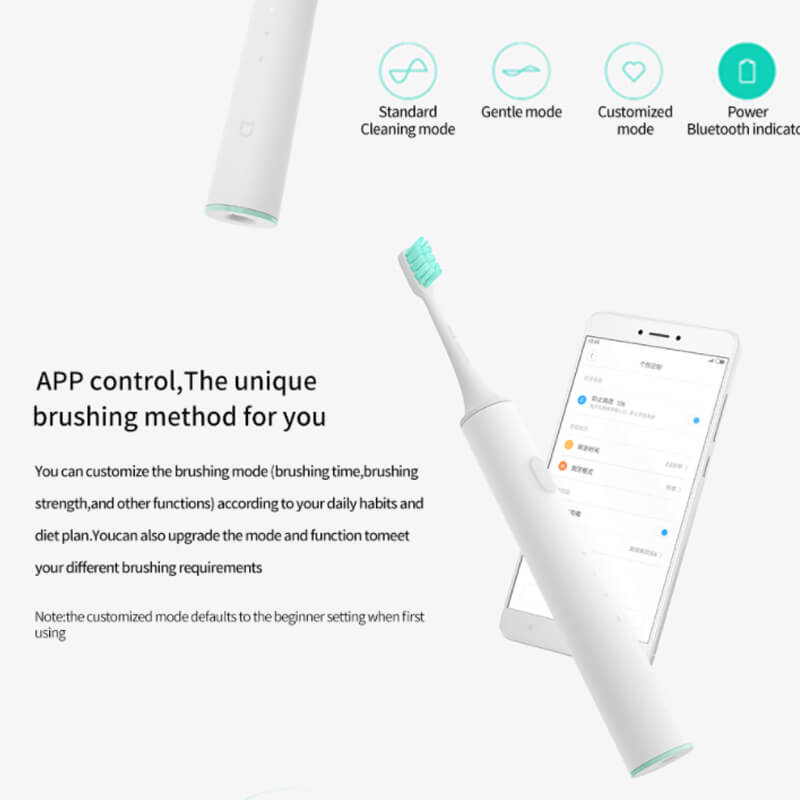 Xiaomi Mijia T300/T500 App Control Smart Electric Toothbrush