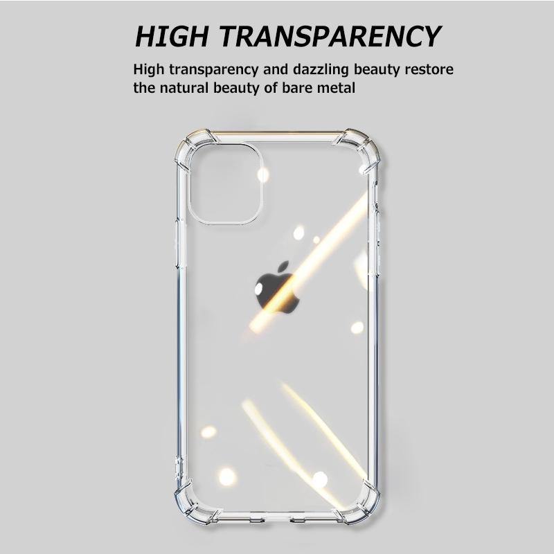 iPhone 12 Pro Max/12/12 Pro/12 Mini/11/11 Pro/11 Pro Max ShockProof Clear Case